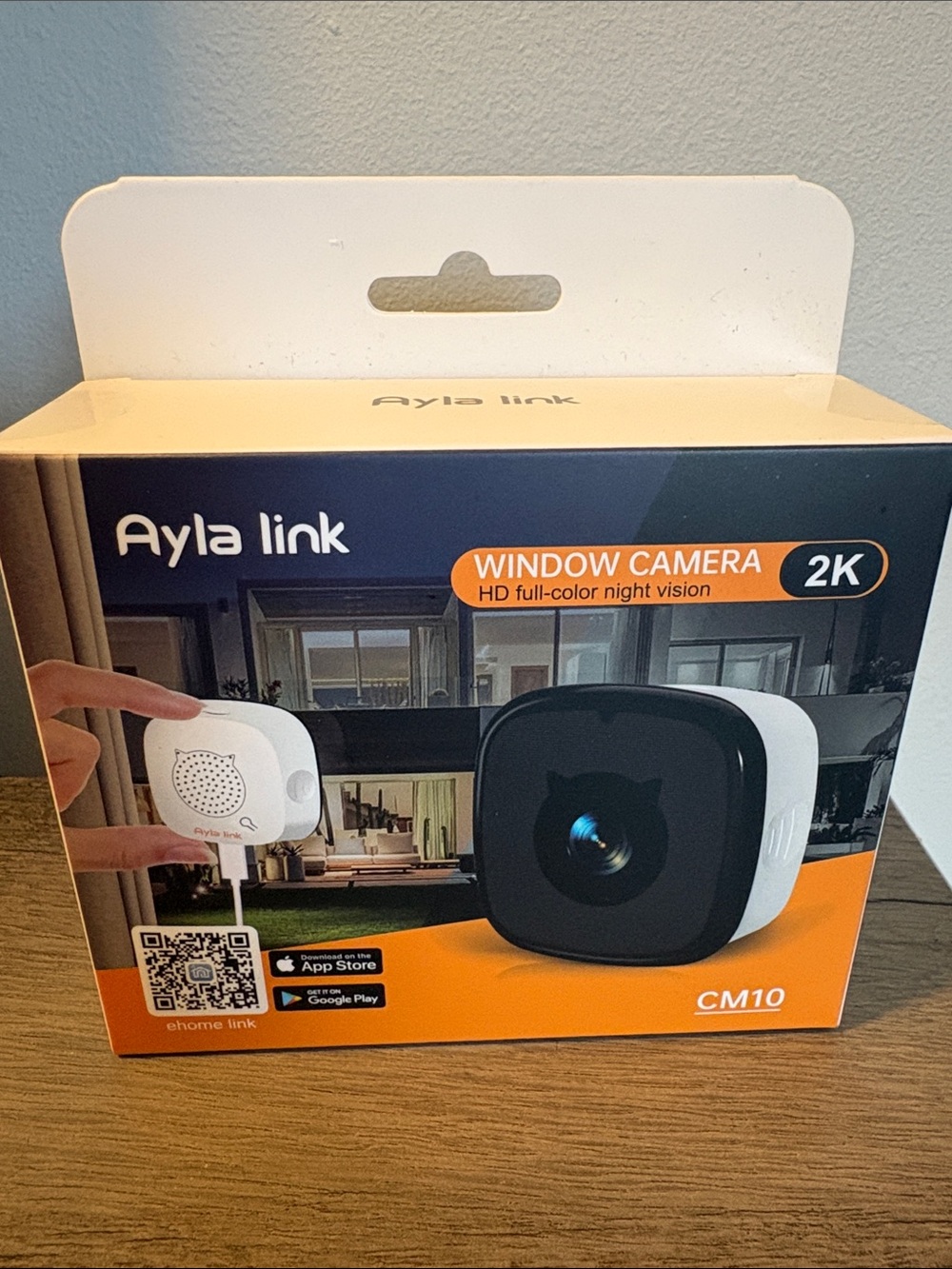 Ayla Link CM10 2K Window Security Camera Full Color Night Vision New